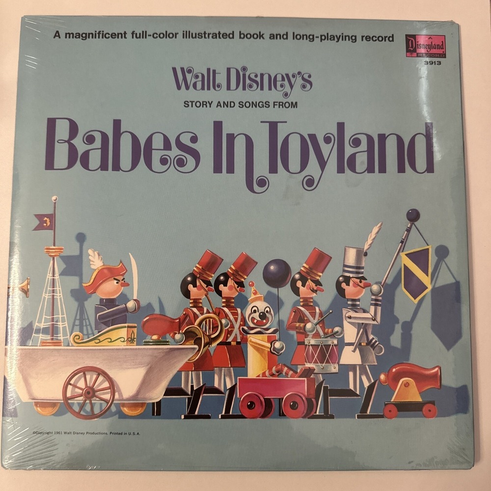 Walt Disney's Story and Songs from Babes in Toyland Vinyl Record ST-3913 1961 LP